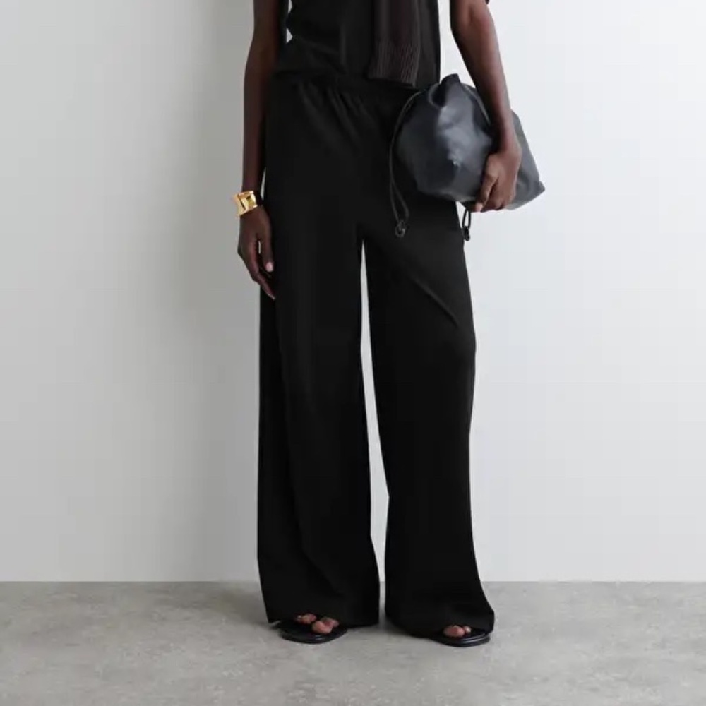COS Black Wide Leg Pants